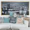 Designart - Panorama New York City at Night - Cityscape Framed Canvas Print